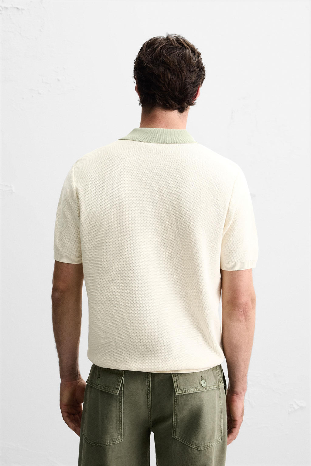 CONTRAST KNIT POLO SHIRT - Zara фото 3