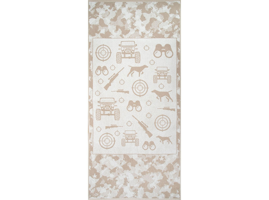 Полотенце махровое 6с102.511ж2 Охотнику(лен3) 67х150см