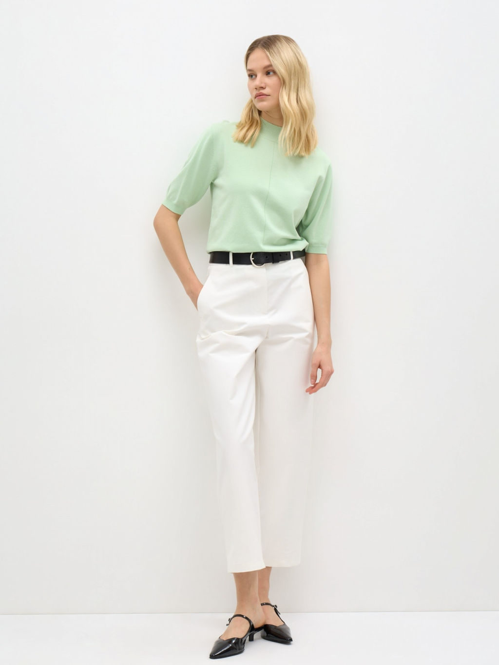 Conso/KTM 240713 - green apple Водолазка женская  фото 2