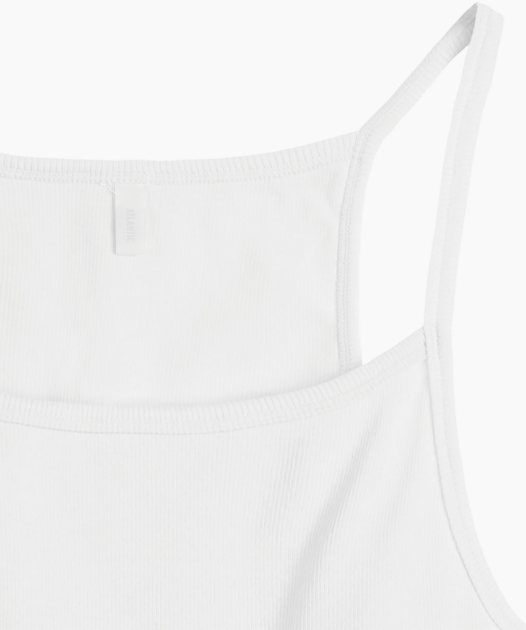 ATLANTIC LV-002 Майка женская Ribbed Top белый  фото 4