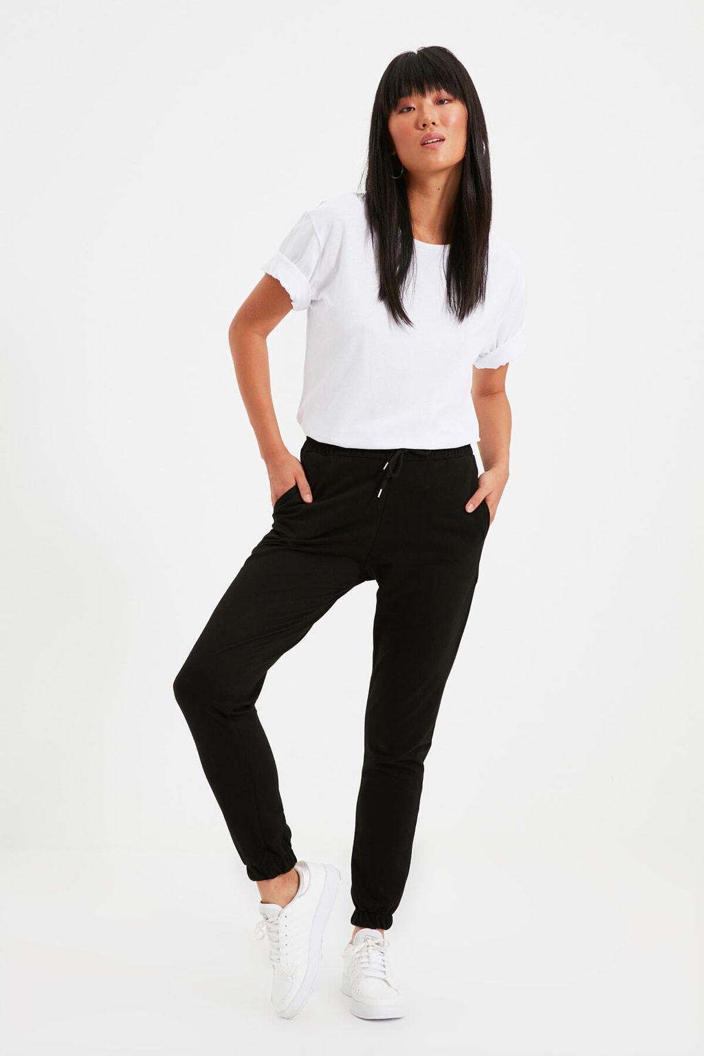 Siyah Basic Jogger Ince Orme Esofman Alt? Pantolon TWOAW21EA0194