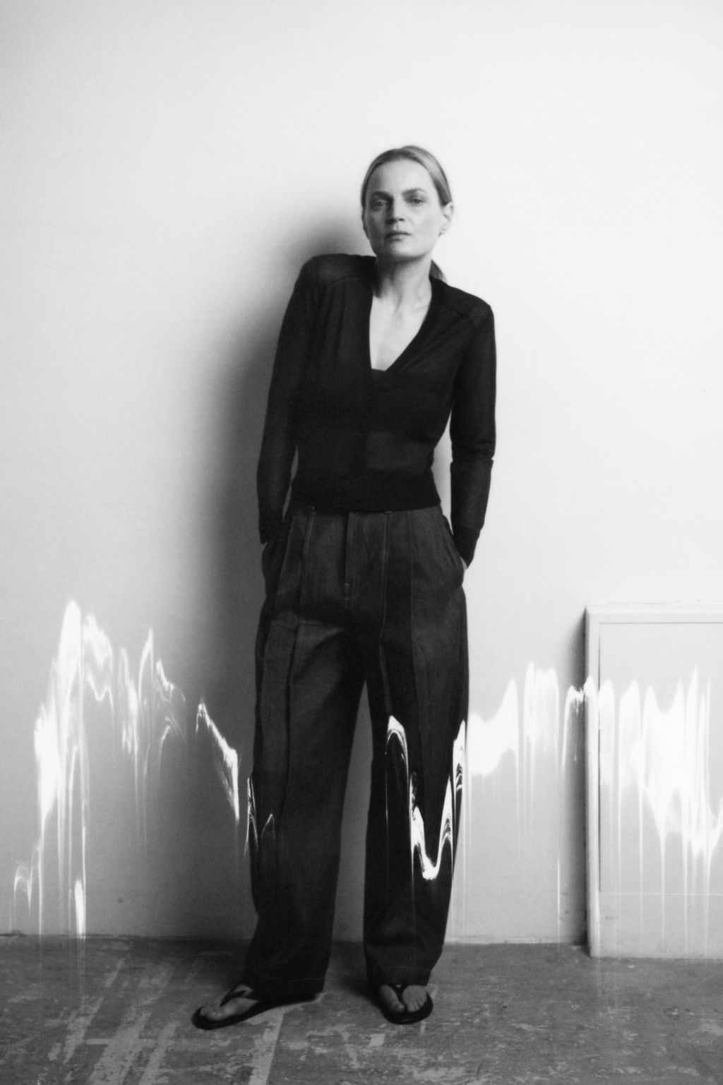 CHAQUETA PUNTO SEMITRANSPARENTE / Negro - Zara фото 3