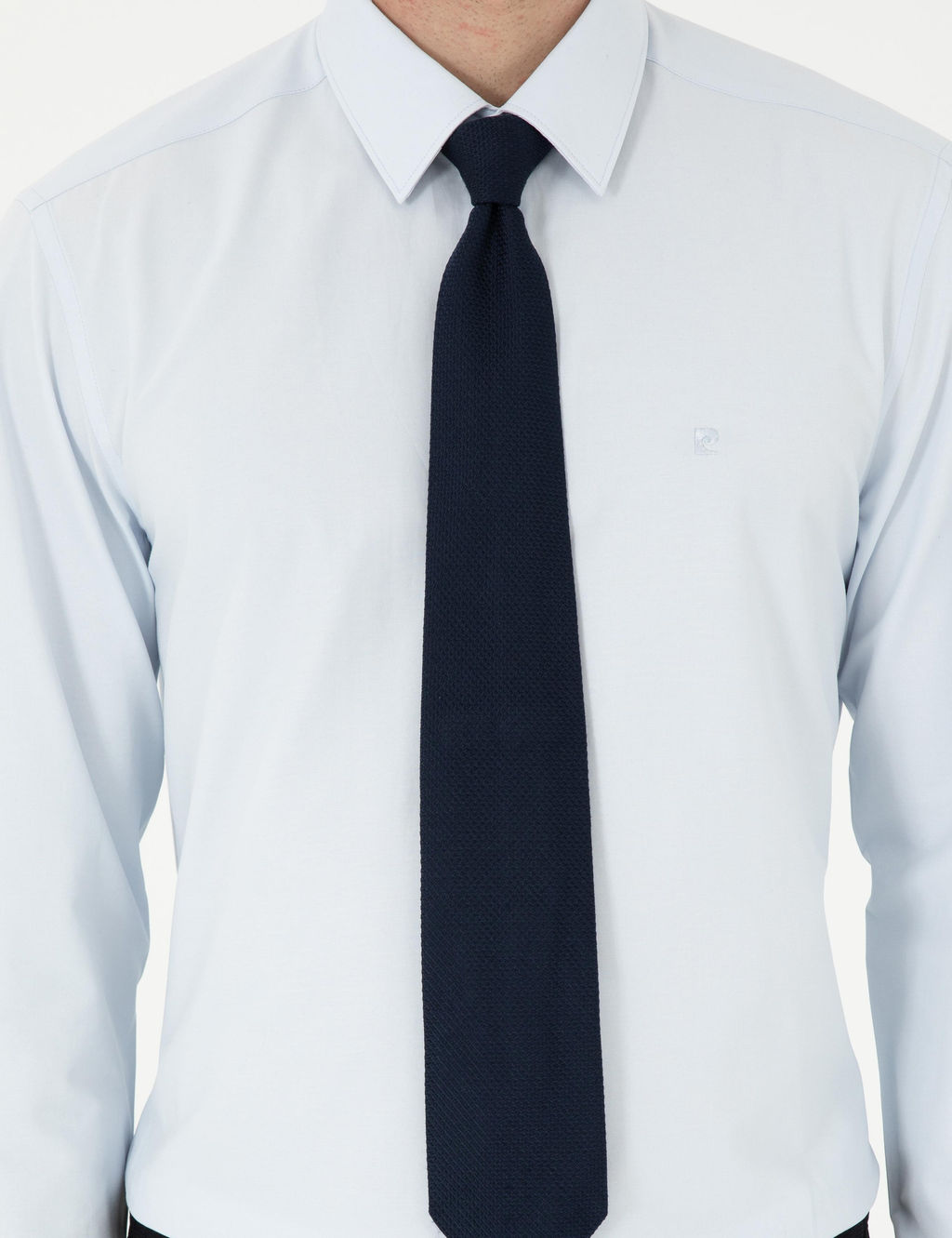 A__k Mavi Slim Fit Uzun Kollu Basic G_mlek