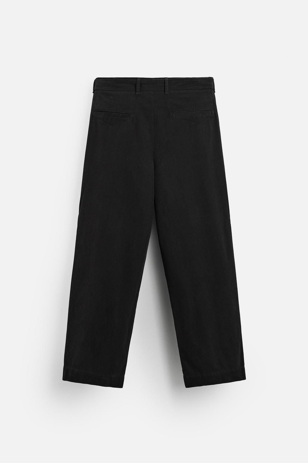 TEXTURED TROUSERS WITH BELT - Zara фото 7