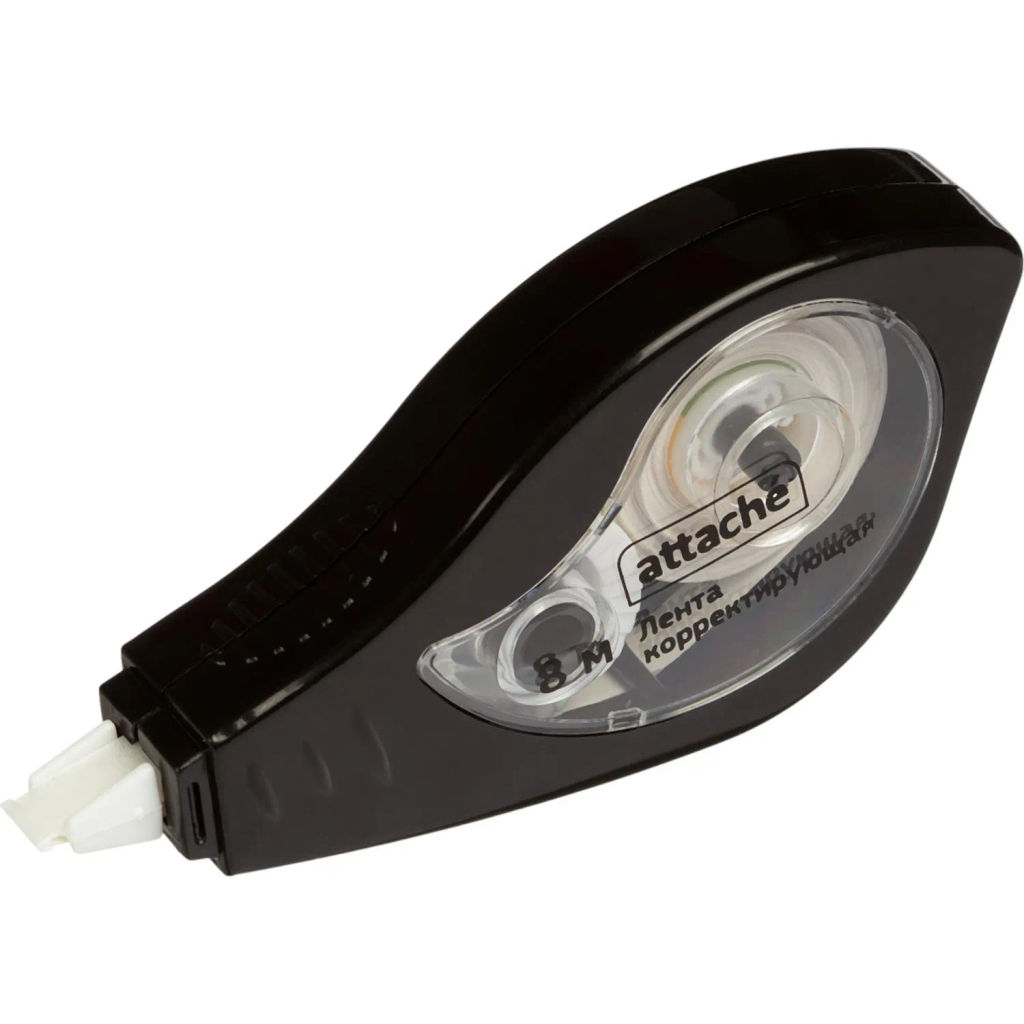 Корректирующая лента 5ммx8м Attache Black & White черный корпусбелый колп фото 2