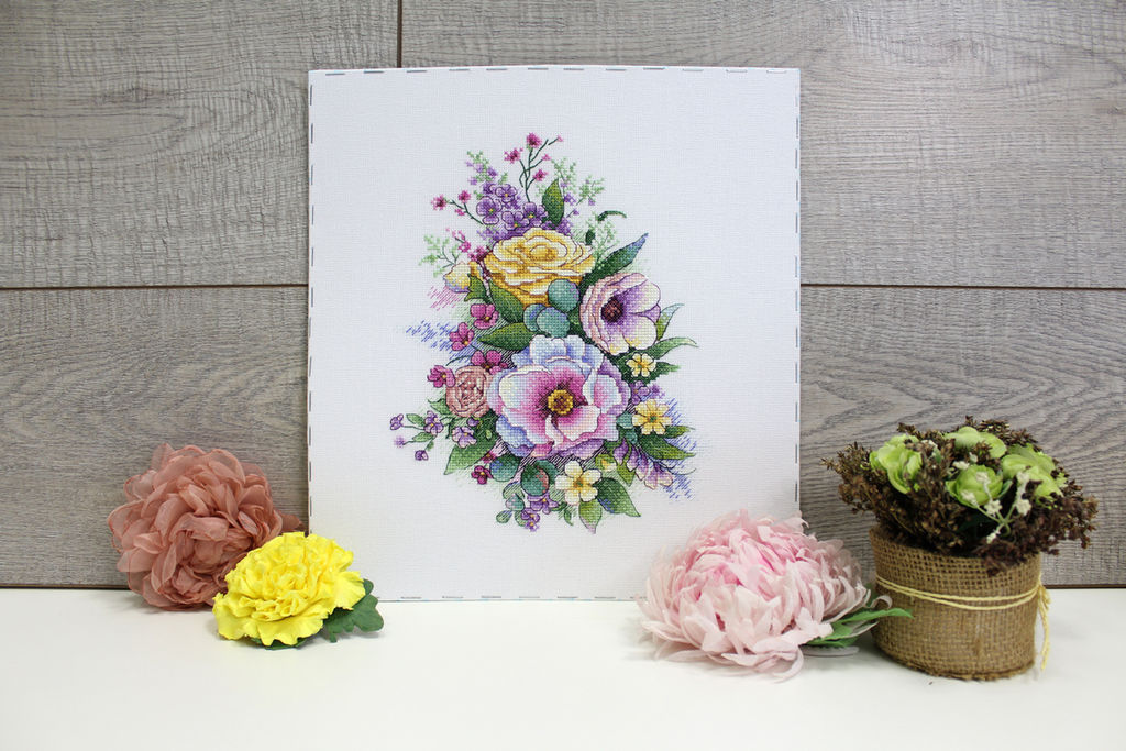 Набор для вышивания М.П.Студия А-040 Лиловая весна СК/Распродажа 25 х 20 см