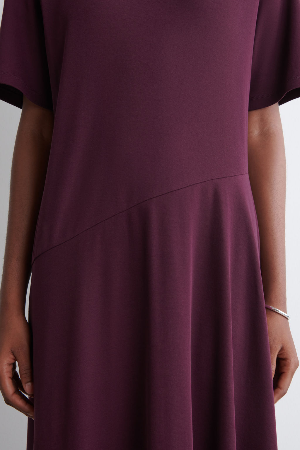 VESTIDO MIDI DE ALGOD?N DRAPEADO