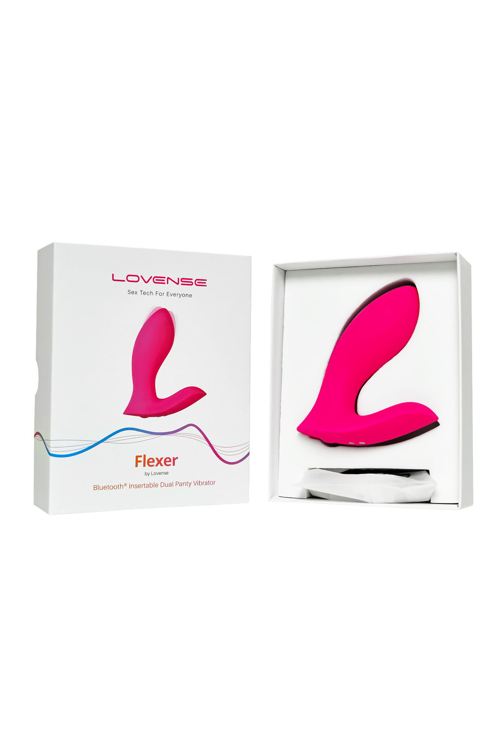 Вибратор Flexer Lovense, силикон, розовый, 10,1 см