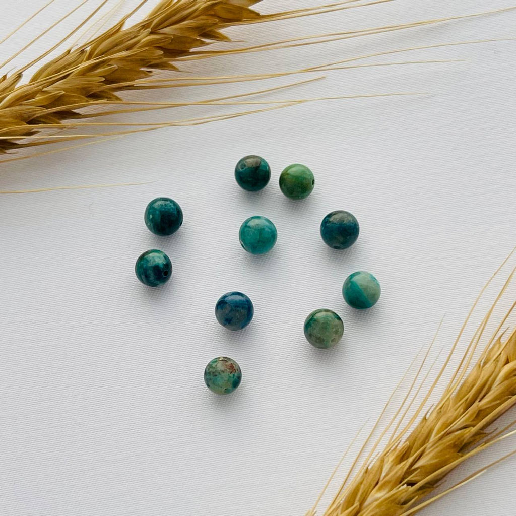 Бусины для украшений из Хризоколлы (10 шт)