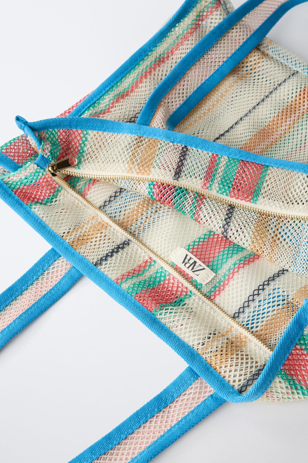 BOLSO SHOPPER REJILLA / Azul - Zara фото 6