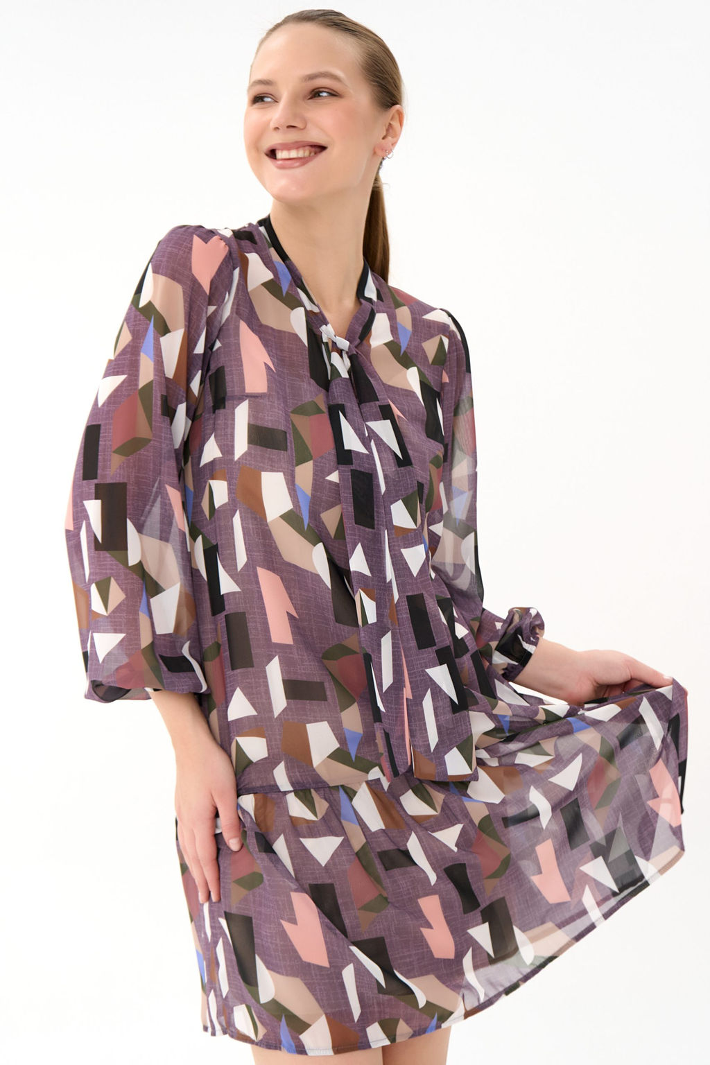 Платье Нежный акцент 2 (лиловый)