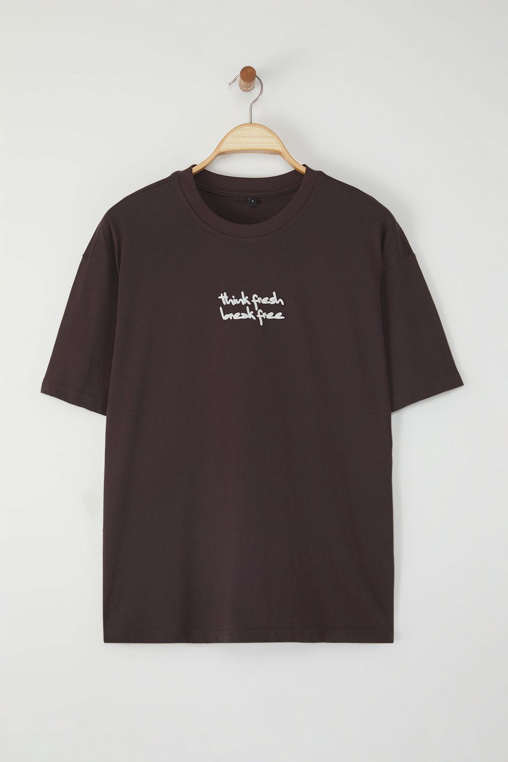TRENDYOL MAN Ekru Oversize/Genis Kesim Cicek Bask?l? Kal?n %100 Pamuklu T-Shirt TMNSS25TS00028 - Trendyolmilla фото 6