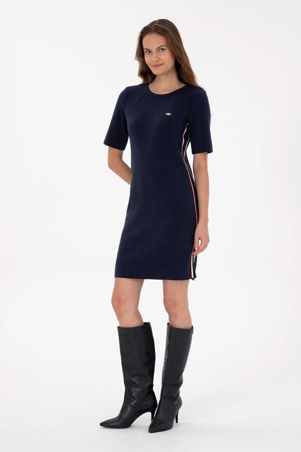 Kad_n Lacivert Triko Elbise - U.s. polo assn фото 3