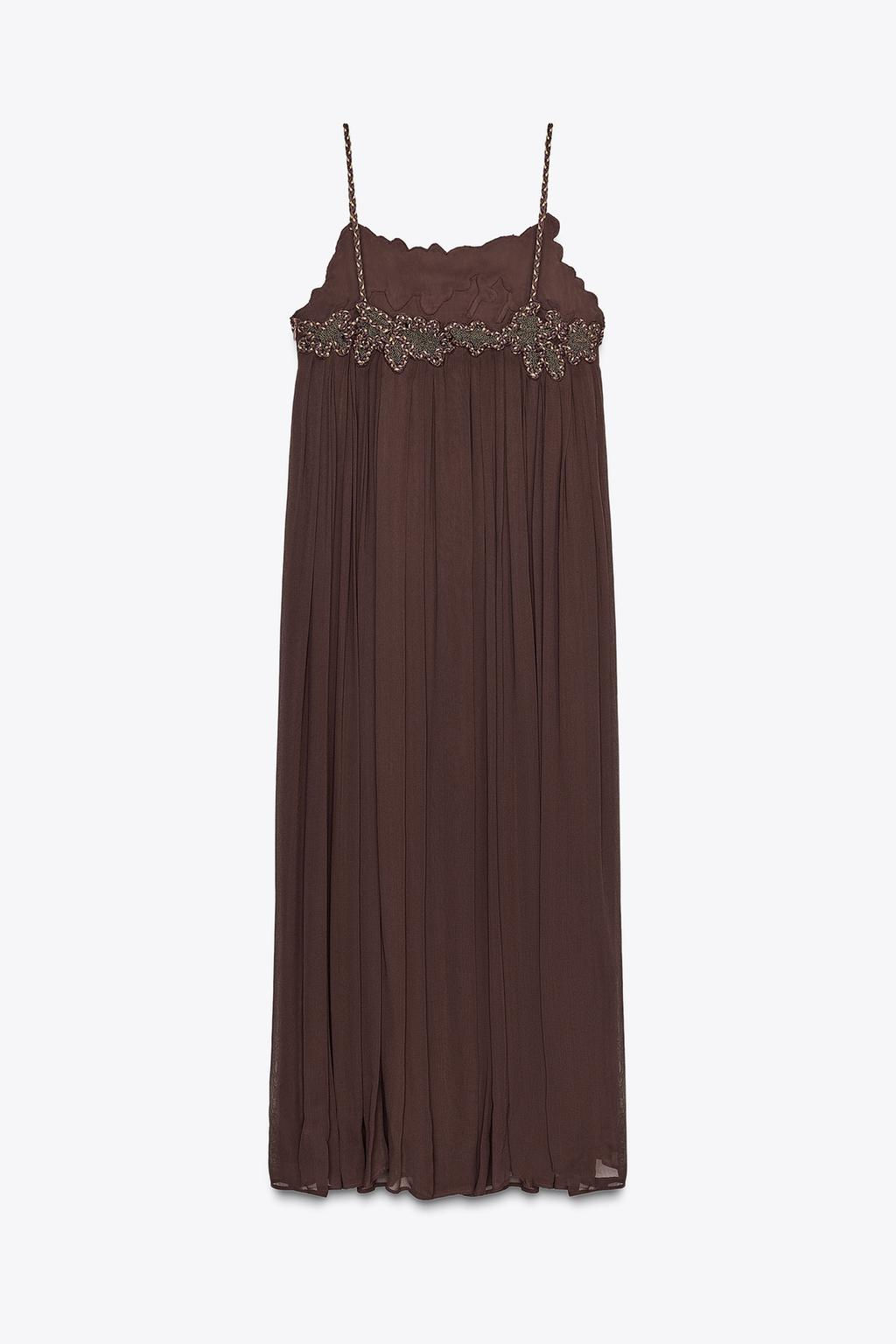 ZW COLLECTION LONG EMBROIDERED DRESS - Zara фото 7