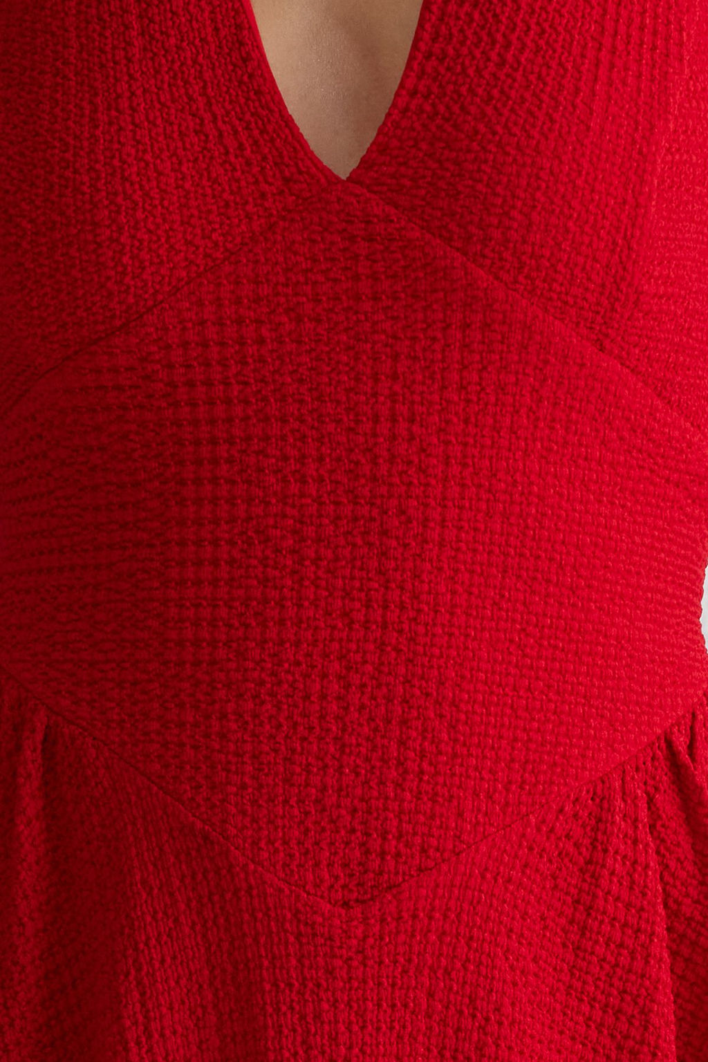 TRENDYOLMILLA Kahverengi A-Kesim V Yaka Dokuma Detayl? Burumcuk Orme S?k Elbise TPRSS25EL00086 фото 9