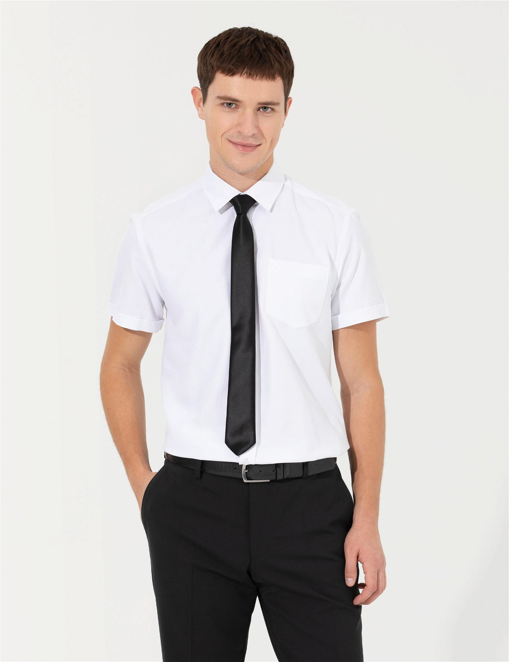 Beyaz Regular Fit Ksa Kollu Gmlek