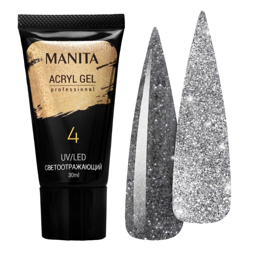 Manita Professional Акриловый гель для ногтей светоотражающий №04, 30 мл MP110132  фото 4