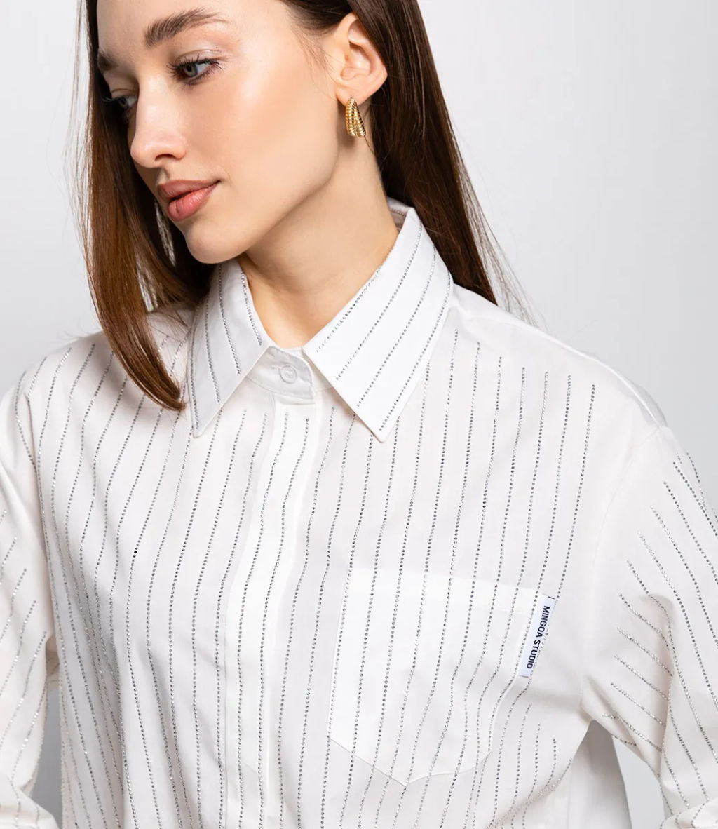 Рубашка #КТ2809, белый