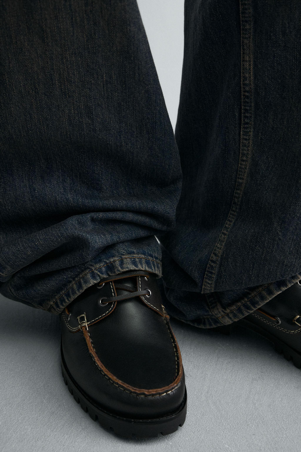 LEATHER DECK SHOES - Zara фото 3