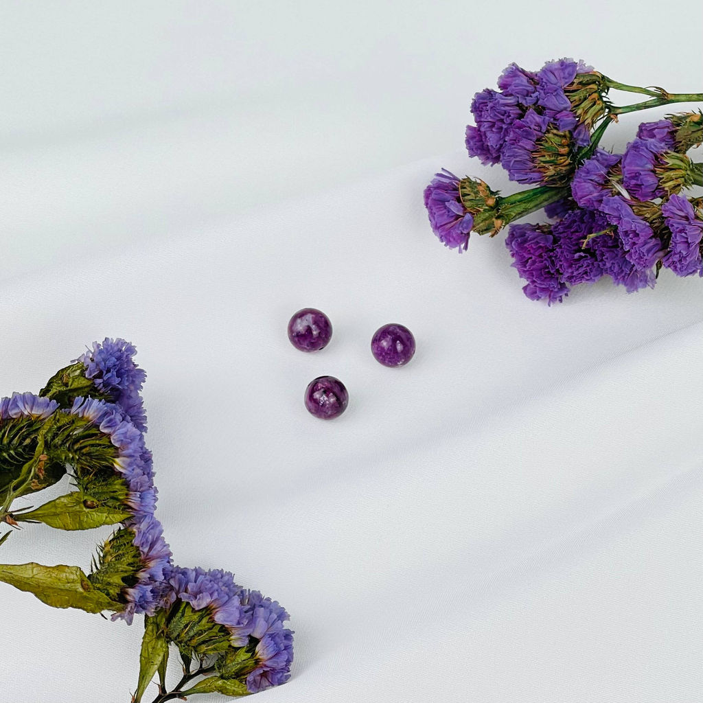 Бусины для украшений из Лепидолита (3 шт)