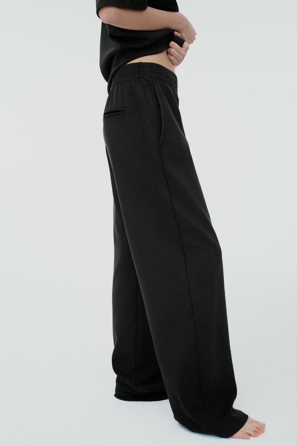 WASHED INTERLOCK TROUSERS - Zara фото 11
