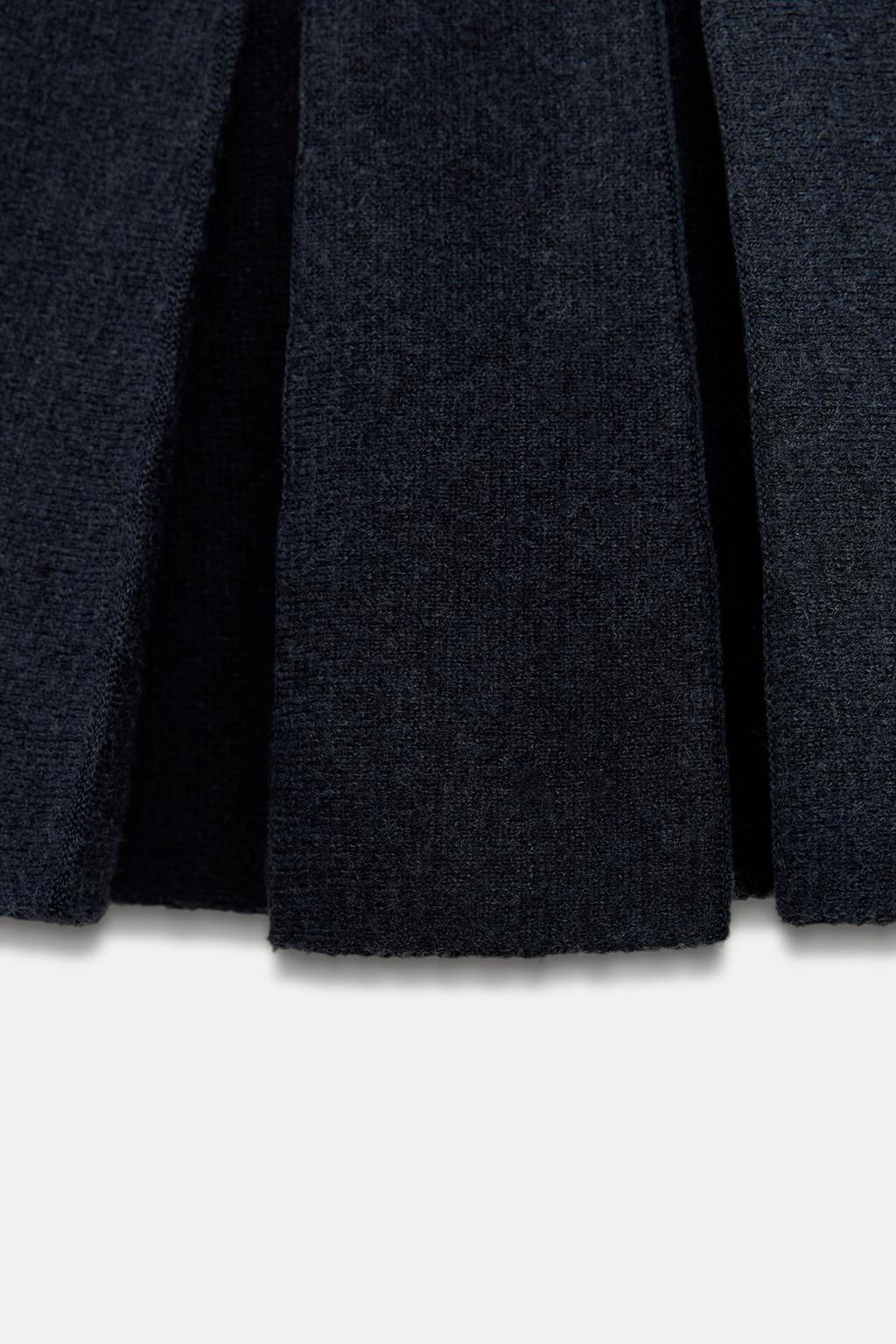 BOX PLEAT KNIT MINI SKIRT - Zara фото 6