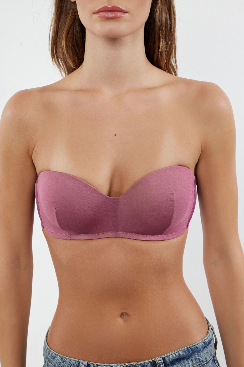 TRENDYOLMILLA Gul Kurusu-Ten 2li Paket Ip Ask?l? Dolgusuz Butun Kap Balkonet Orme Sutyen THMSS21SU0141  фото 22