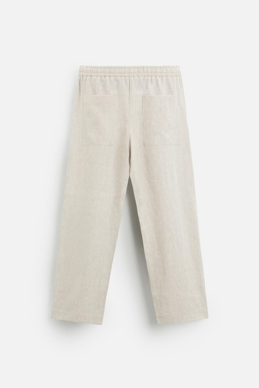 100% LINEN TROUSERS - Zara фото 10