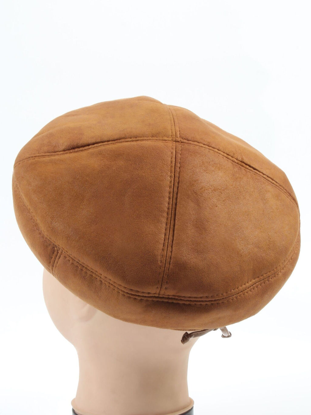 1151-1 BROWN Берет зимний женский (искусственная замша, искусственный мех)