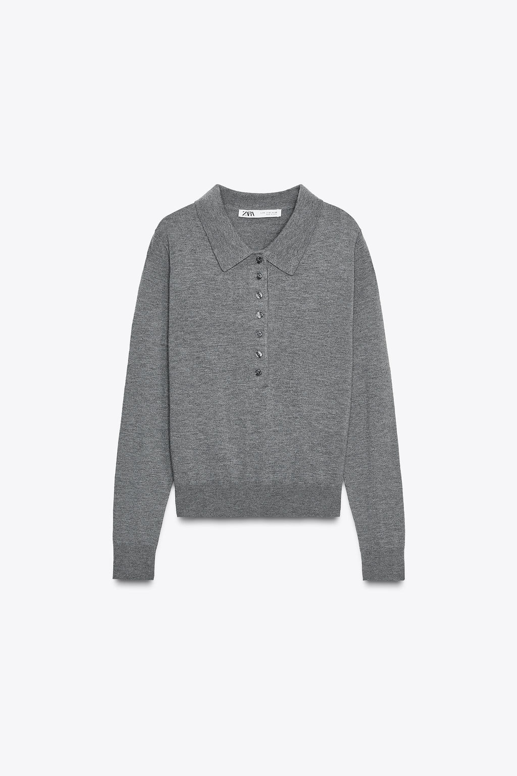PLAIN KNIT POLO SHIRT - Zara фото 25