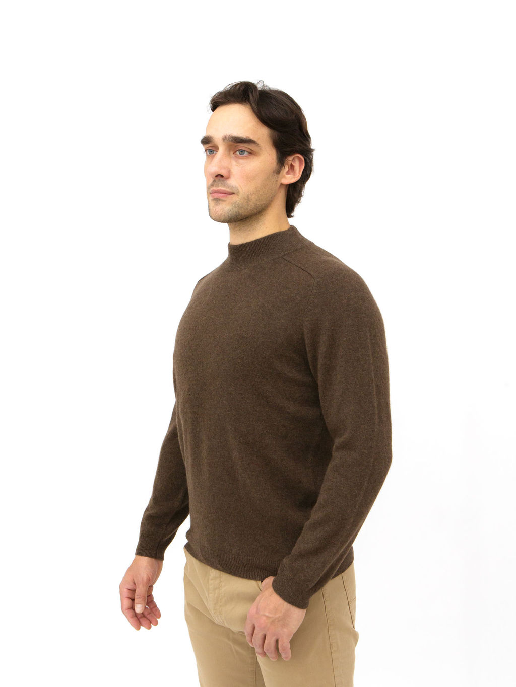 Джемпер из пуха яка 12186 коричневый