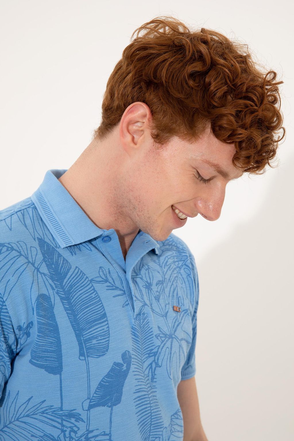 U. S. Polo Assn Мужская темно-синяя футболка с воротником-поло - U.s. polo assn фото 2