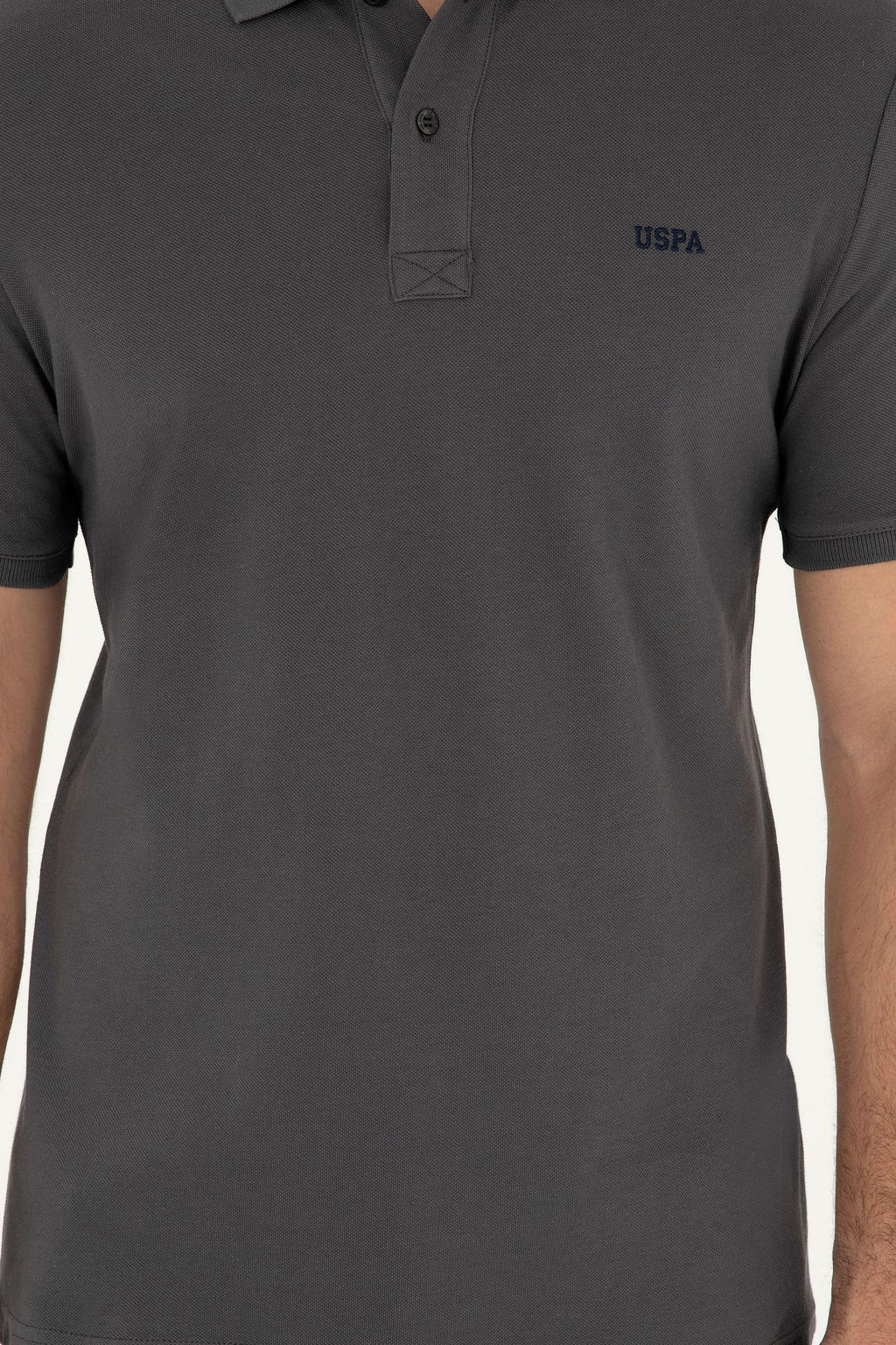 U. S. Polo Assn / Мужская базовая футболка антрацитового цвета - U.s. polo assn фото 6