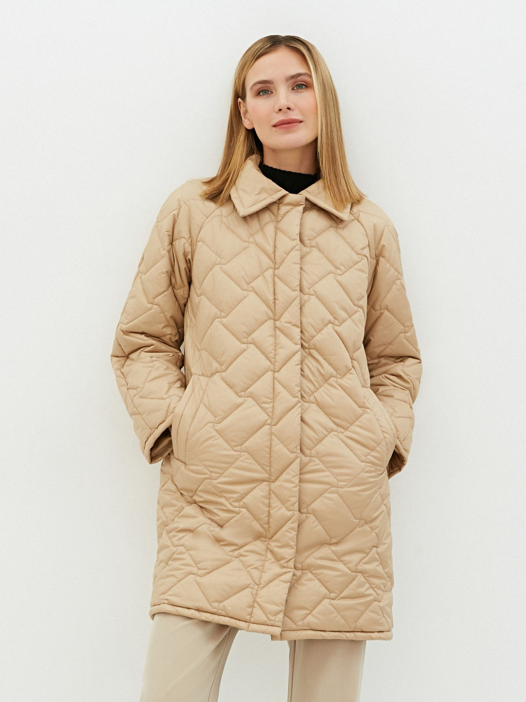 Conso/SM 220114 - sand Утепленное Пальто  фото 3