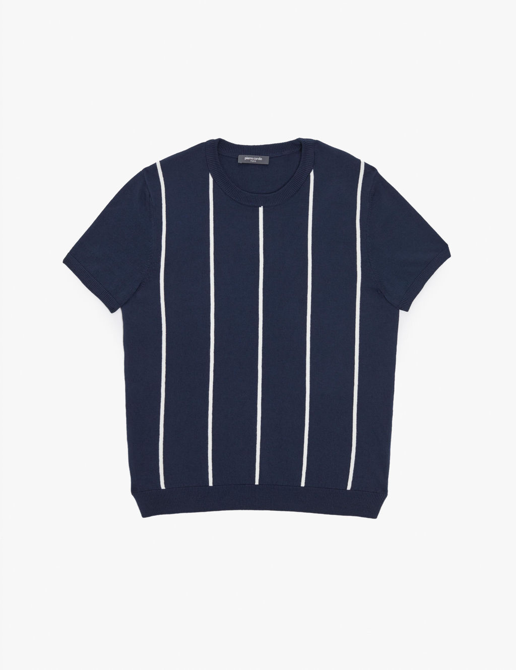 Lacivert Slim Fit Bisiklet Yaka Triko Ti__rt