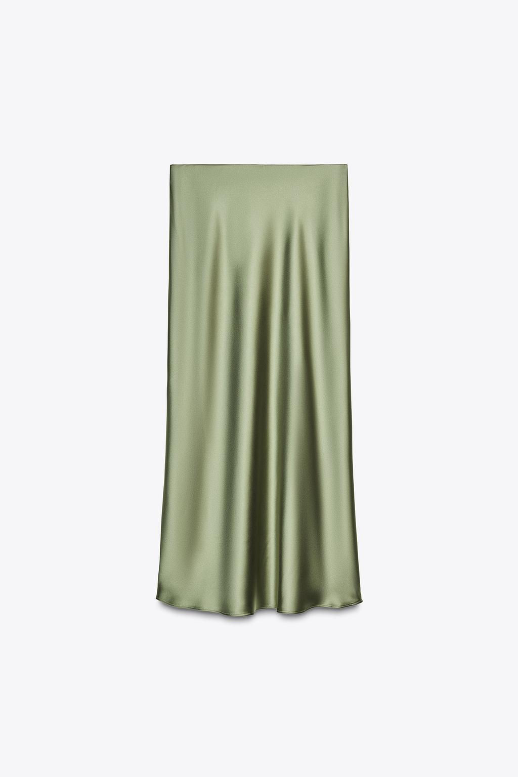 SATIN MIDI SKIRT - Zara фото 34