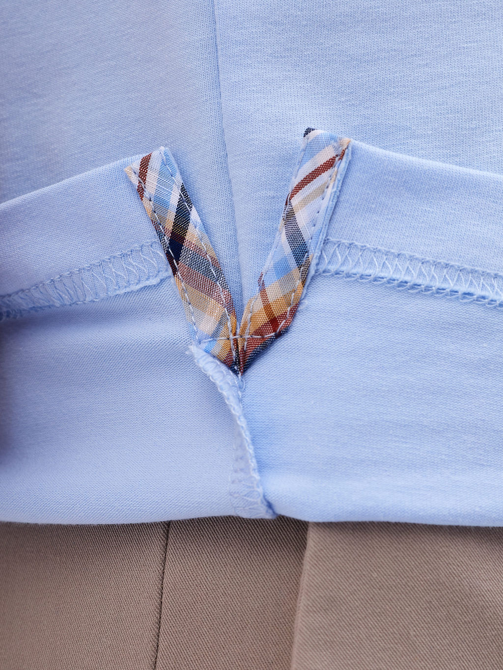 Джемпер мужской с воротником поло короткий рукав GREG G144-KO1246T-SAS5120 (св.голубой)