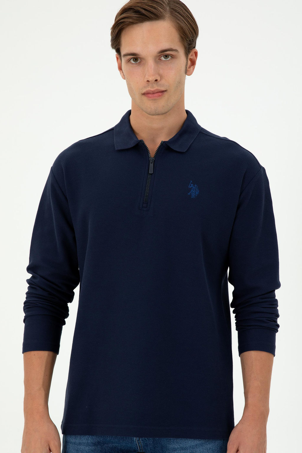 Мужской темно-синий свитшот - U.s. polo assn фото 3