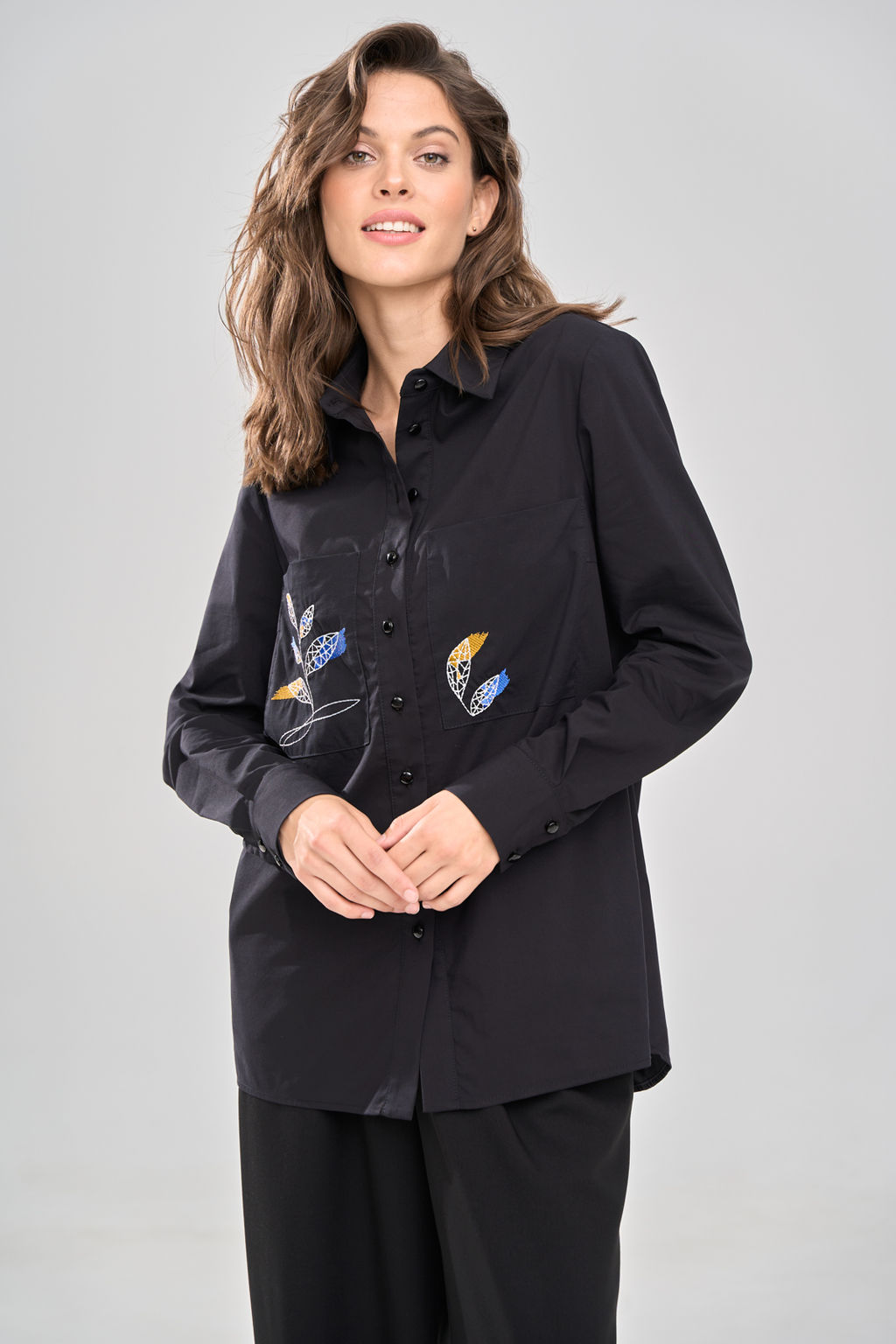 Блузка  1165/1 черный - Rinka фото 4