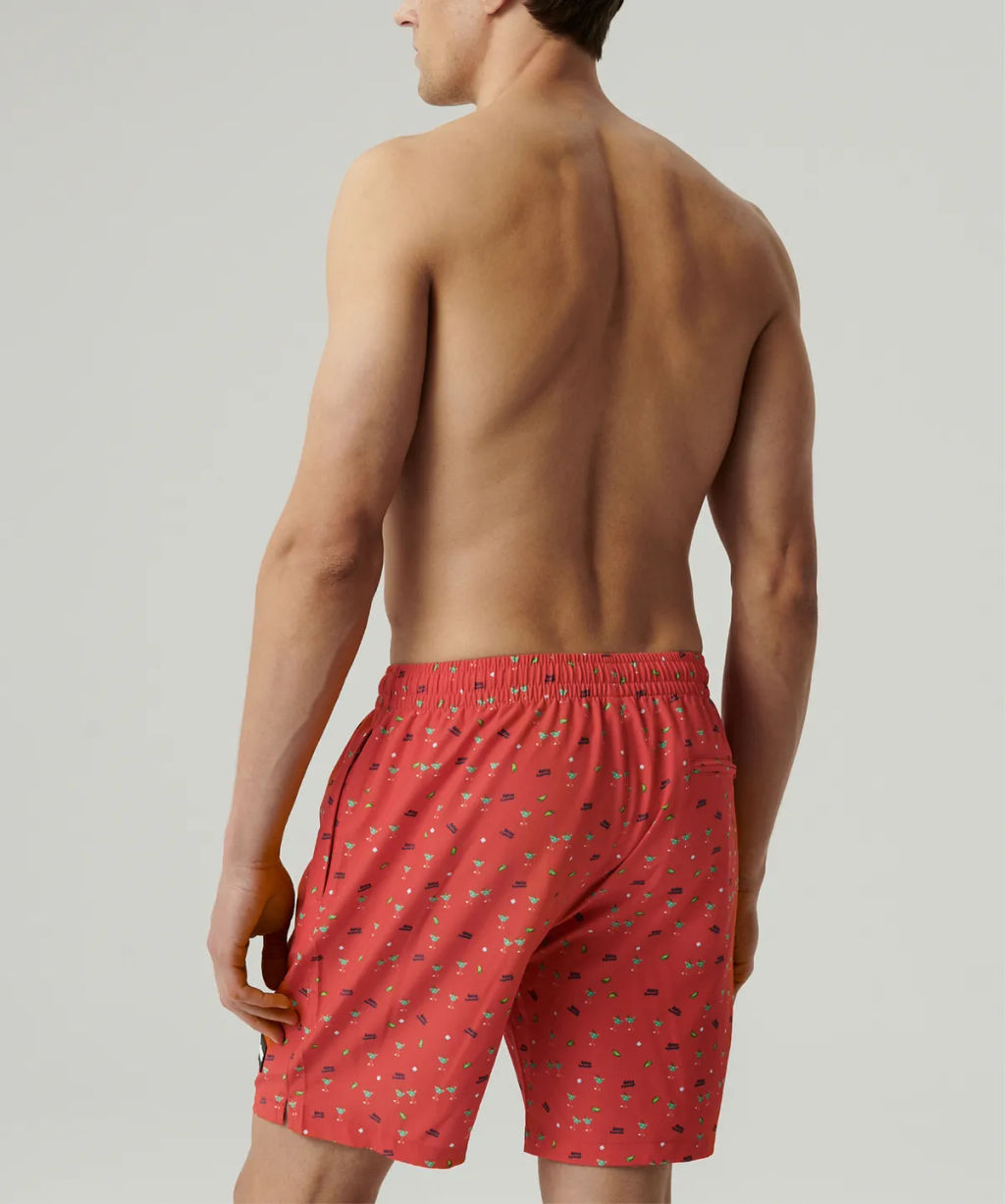 ATLANTIC KMB-221 Шорты мужские пляжные 4Way Stretch Hello Summer коралловый