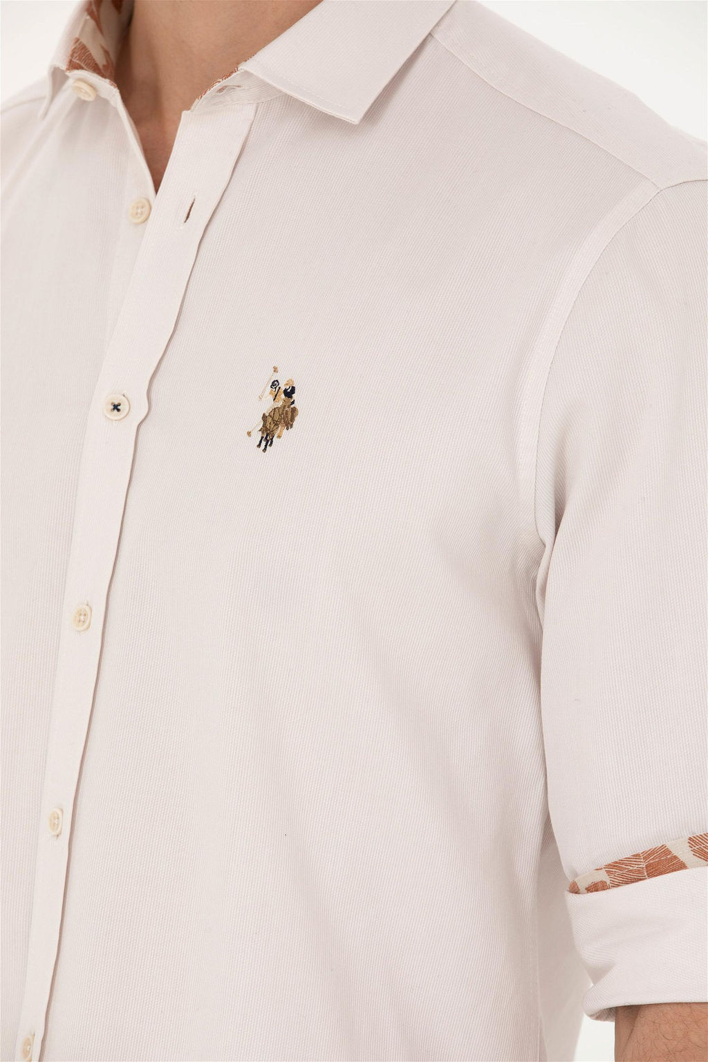 U. S. Polo Assn Мужская рубашка с длинным рукавом Stone - U.s. polo assn фото 7