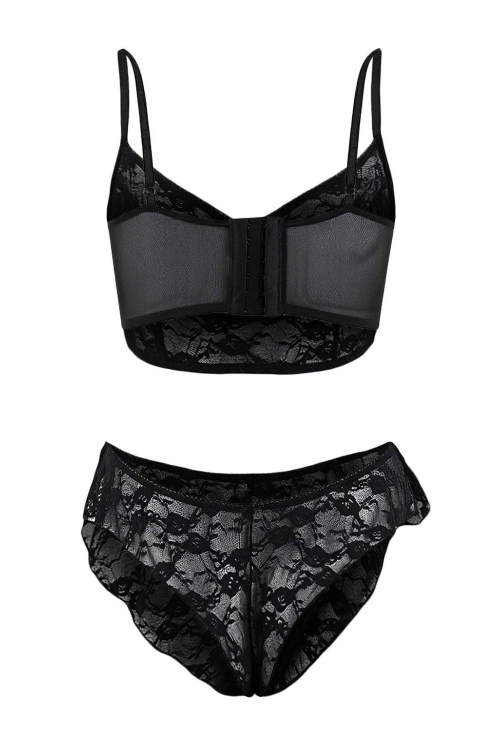 Siyah Dantel Kaps?z Ic Camas?r? Tak?m? THMSS26CC00003 - Trendyolmilla фото 3