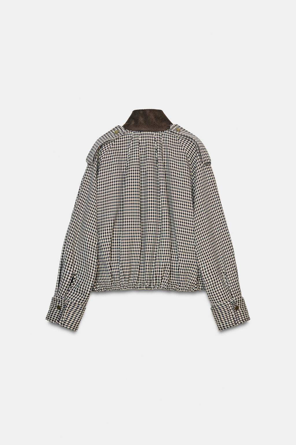 ZW COLLECTION CHECK BOMBER JACKET - Zara фото 15