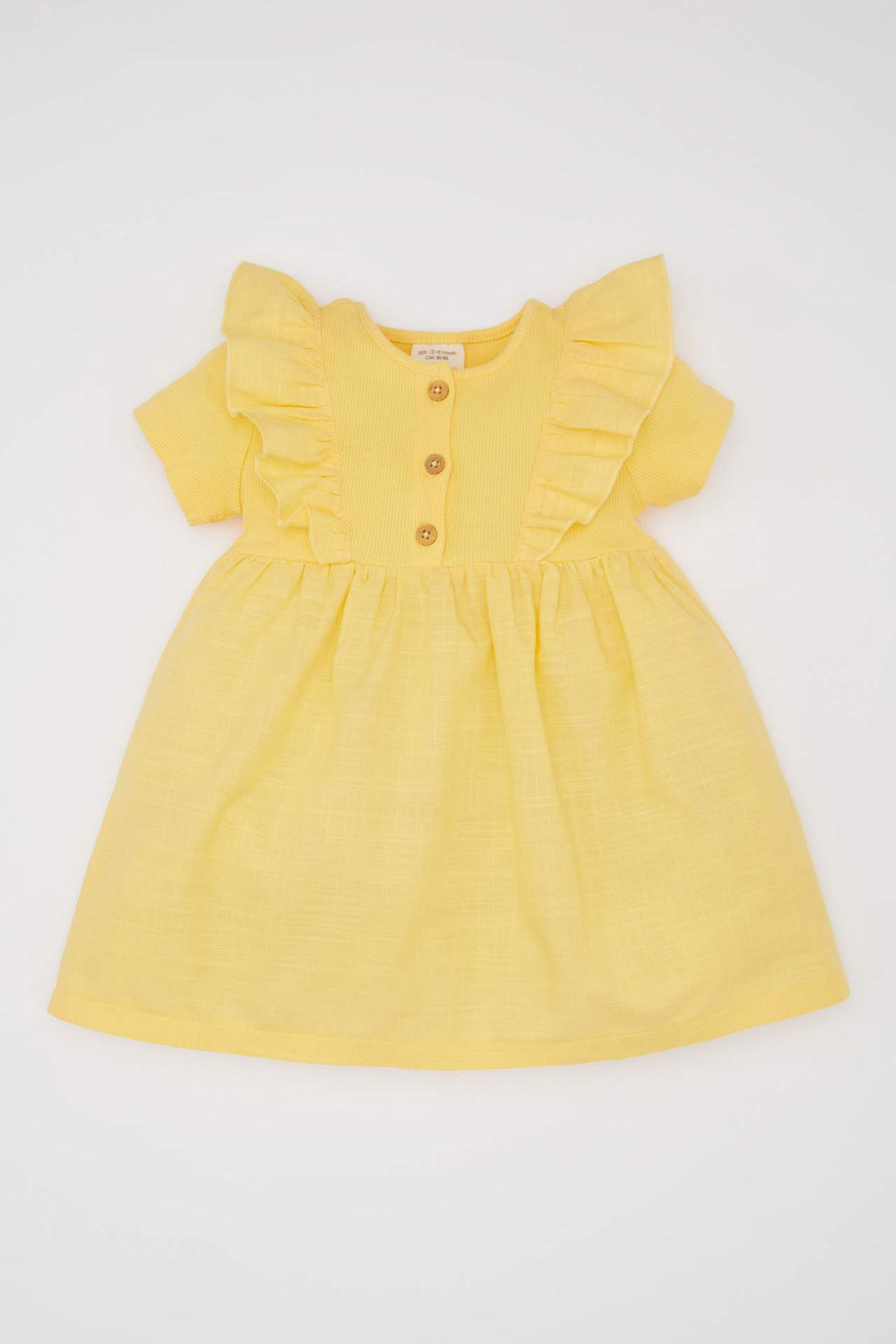 K?z Bebek K?sa Kollu Fitilli Kaskorse Elbise - Defacto фото 2