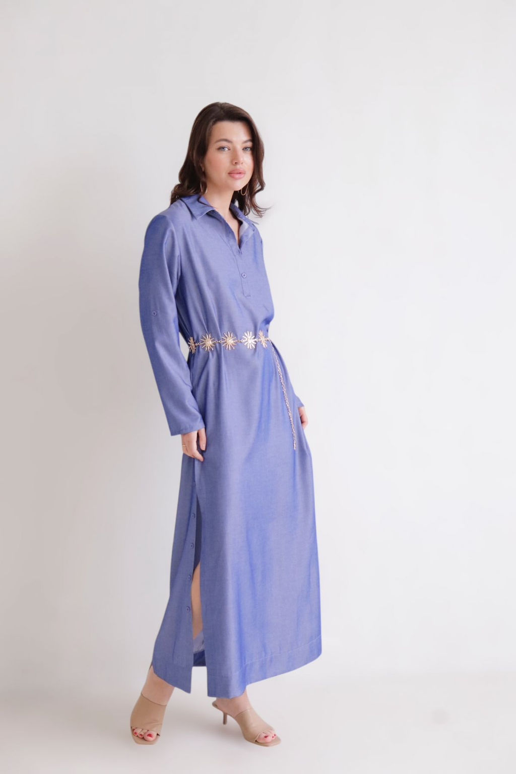 Martichelli Платье сине-голубое  фото 4