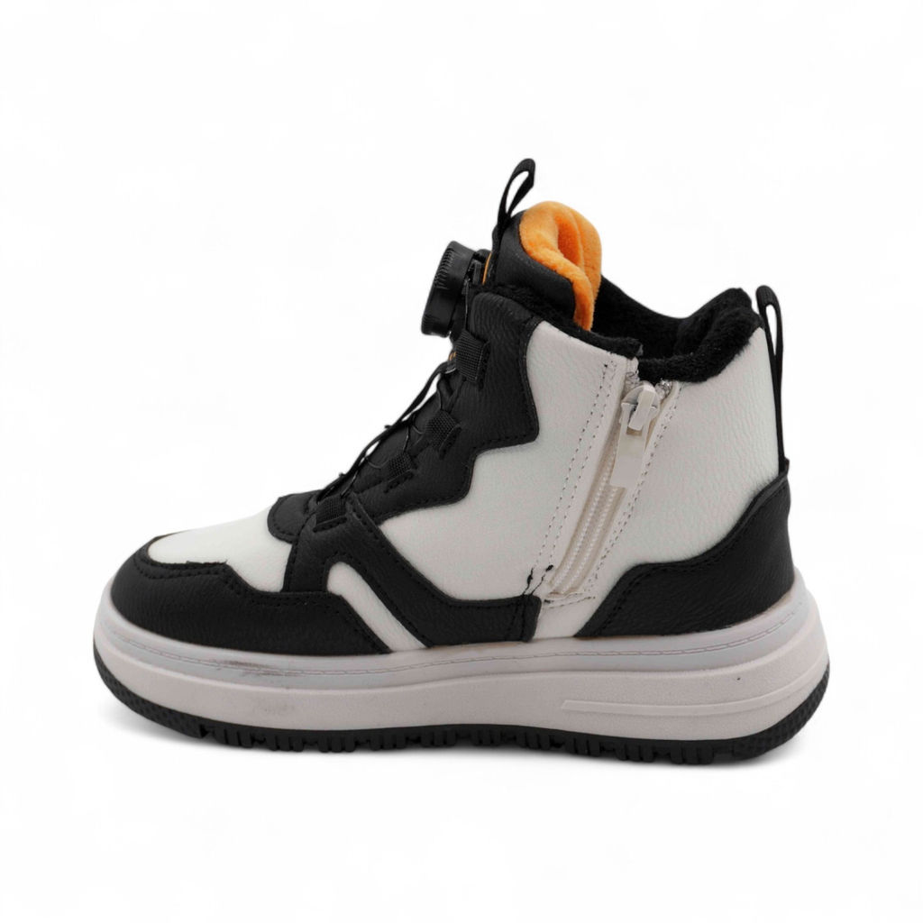 Зимние кроссовки на меху А7187-6 черно белые - BONCY фото 3