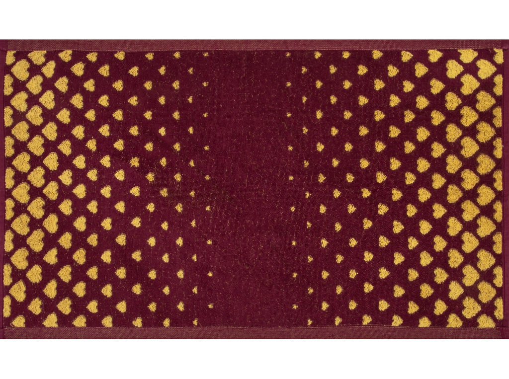 Полотенце махровое 6с104.411ж1 Градиент сердца(кр.дерево1) 67х40см