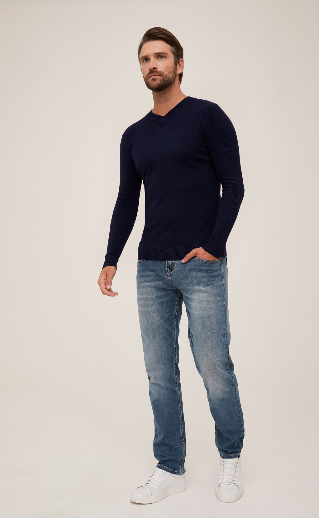 Пуловер F021-15-901 blue - Fine joyce фото 3