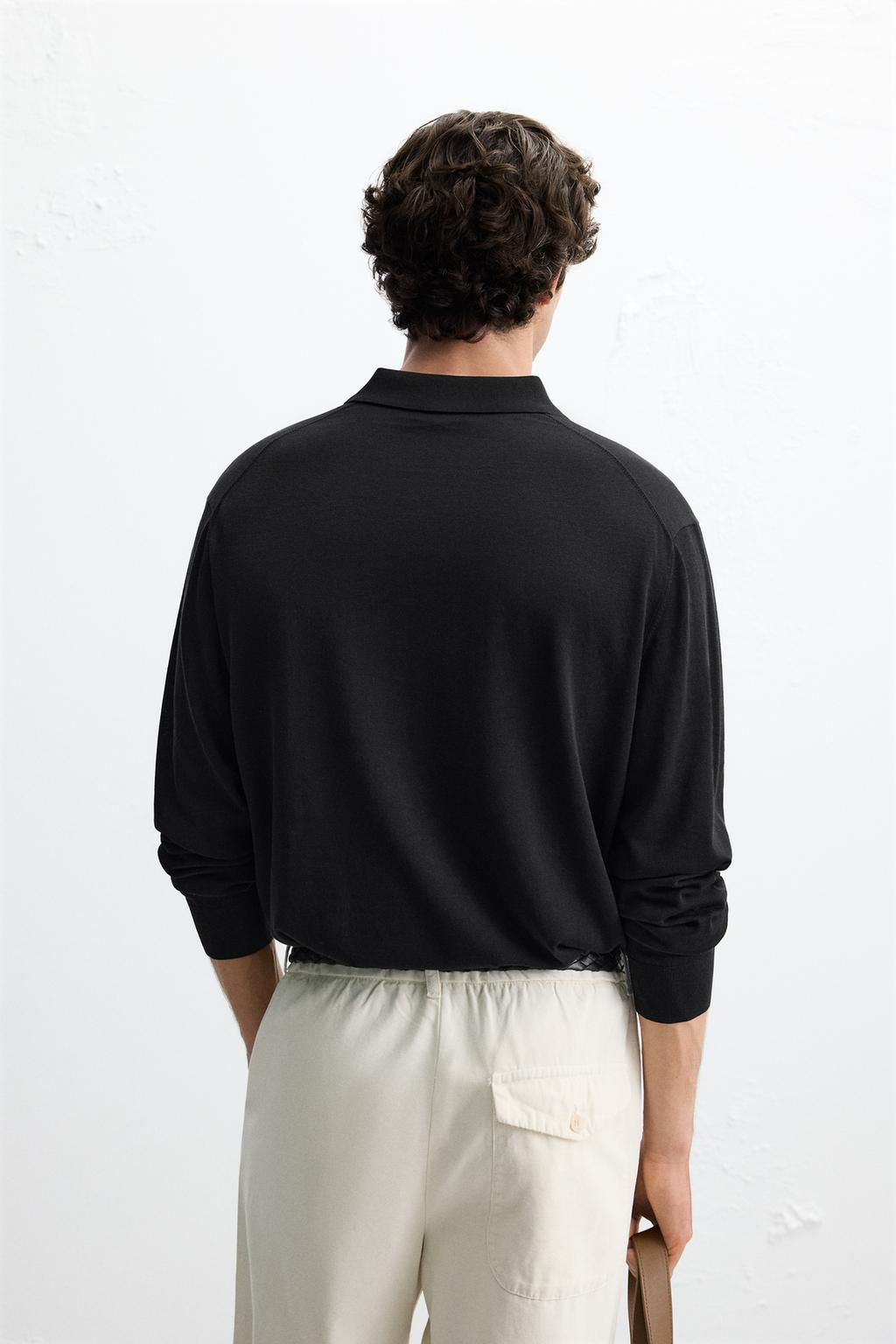 KNIT COTTON - SILK POLO SHIRT - Zara фото 19