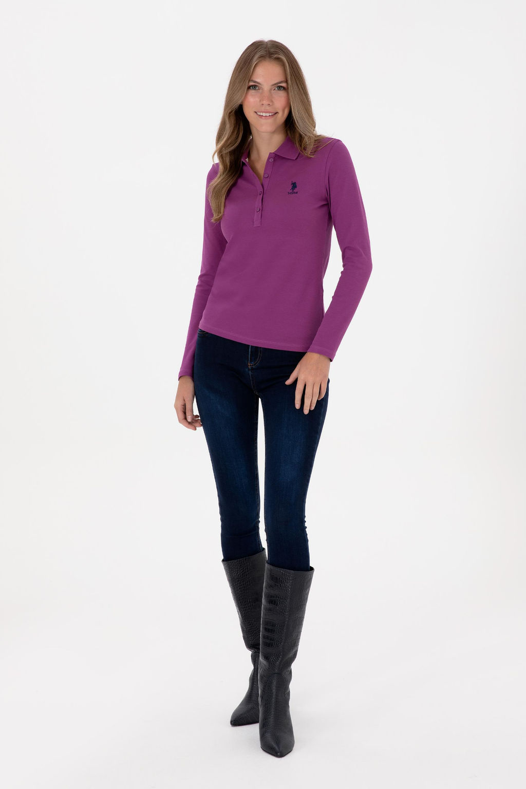 Kad_n Menek_e Basic Polo Yaka Sweatsh_rt Sepette S_rpriz _ndirim - U.s. polo assn фото 4
